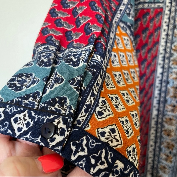 Antilia Femme Split Neck 3/4 Sleeve Tunic Top. Size Medium - Picture 4 of 8